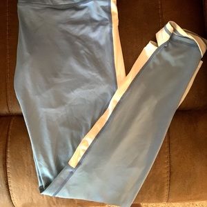 Mint Lilac stirrup blue and white leggings